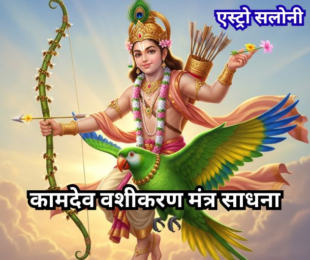 कामदेव वशीकरण मंत्र साधना करते हुए व्यक्ति की पूजा विधि