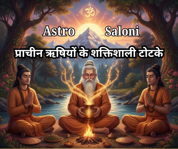 प्राचीन ऋषि शक्तिशाली टोटके करते हुए