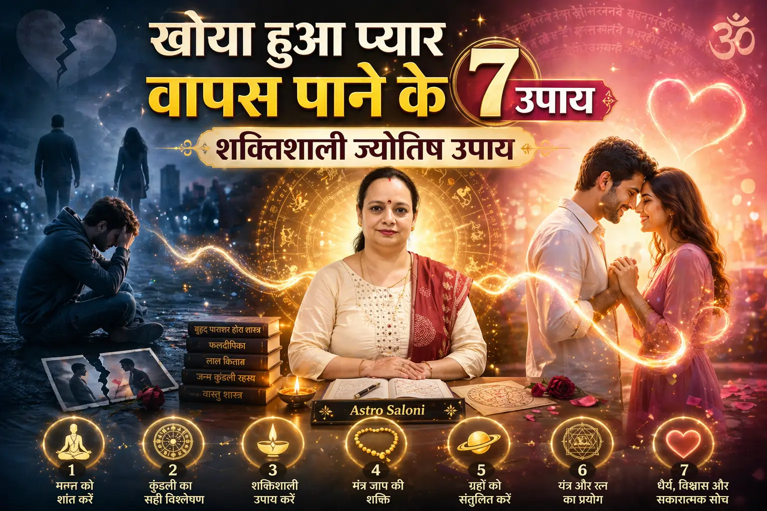 खोया हुआ प्यार वापस पाने के 7 शक्तिशाली ज्योतिष उपाय