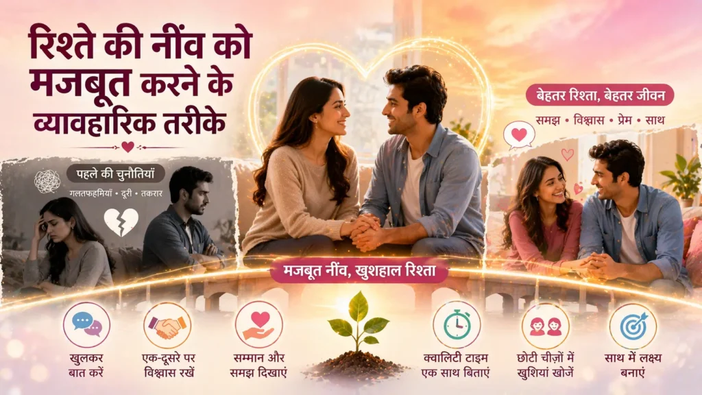 रिश्ते की नींव को मजबूत करने के व्यावहारिक तरीके