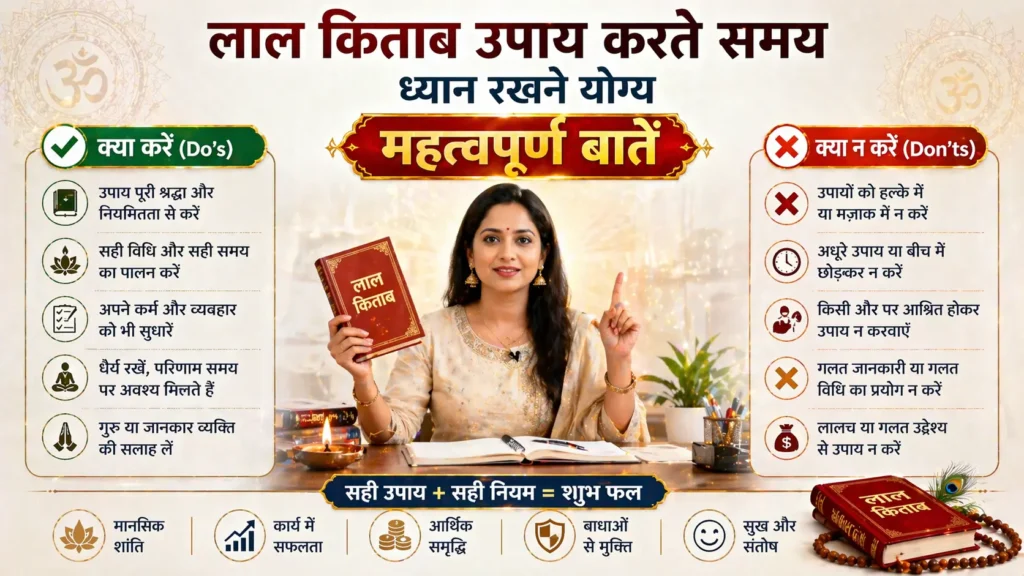 लाल किताब उपाय करते समय ध्यान रखने योग्य महत्वपूर्ण बातें