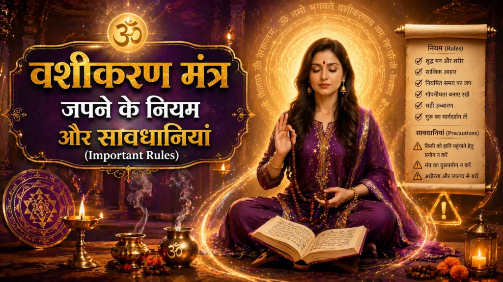 वशीकरण मंत्र जपने के नियम और सावधानियां (Important Rules)